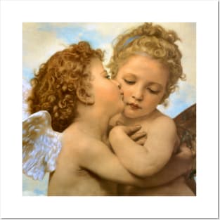 The First Kiss, angels detail by Bouguereau Posters and Art